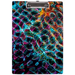 Fractal Abstract Waves Background Wallpaper A4 Acrylic Clipboard by Ravend