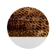 Fractal Abstract Waves Background Wallpaper Marble Wood Coaster (round)