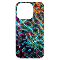 Fractal Abstract Waves Background Wallpaper Iphone 14 Pro Black Uv Print Case by Ravend