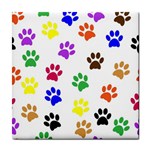 Pawprints-paw-prints-paw-animal Tile Coaster Front