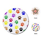 Pawprints-paw-prints-paw-animal Playing Cards Single Design (Round) Front