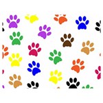 Pawprints-paw-prints-paw-animal Two Sides Premium Plush Fleece Blanket (Extra Small) 40 x30  Blanket Front