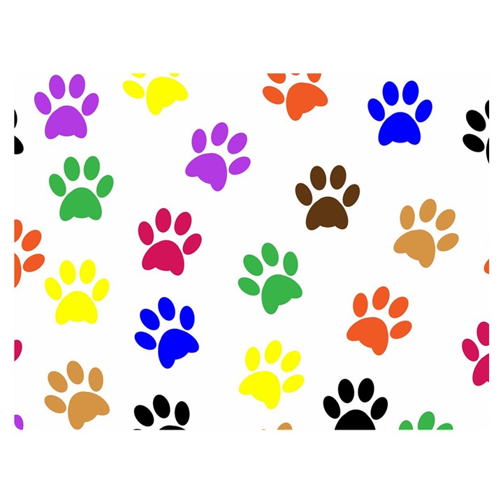 Pawprints-paw-prints-paw-animal Two Sides Premium Plush Fleece Blanket (Extra Small)