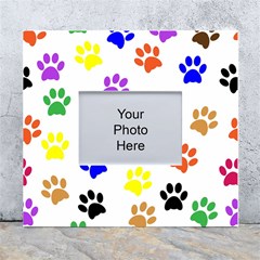 Pawprints-paw-prints-paw-animal White Wall Photo Frame 5  X 7  by Ravend