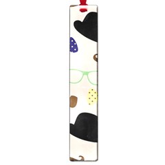 Moustache-hat-bowler-bowler-hat Large Book Marks by Ravend