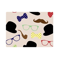 Moustache-hat-bowler-bowler-hat Premium Plush Fleece Blanket (mini)