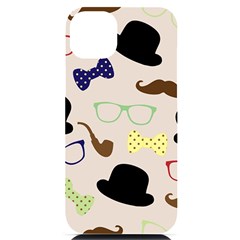 Moustache-hat-bowler-bowler-hat Iphone 14 Plus Black Uv Print Case by Ravend