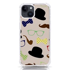 Moustache-hat-bowler-bowler-hat Iphone 14 Tpu Uv Print Case by Ravend