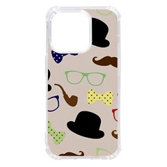 Moustache-hat-bowler-bowler-hat Iphone 14 Pro Tpu Uv Print Case by Ravend