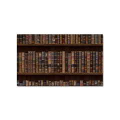 Old Bookshelf Orderly Antique Books Sticker Rectangular (10 Pack) by Ravend