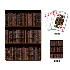 Old Bookshelf Orderly Antique Books Playing Cards Single Design (rectangle)