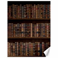 Old Bookshelf Orderly Antique Books Canvas 12  X 16  by Ravend