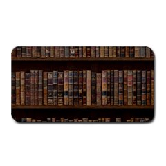 Old Bookshelf Orderly Antique Books Medium Bar Mat by Ravend