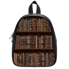 Old Bookshelf Orderly Antique Books School Bag (small) by Ravend