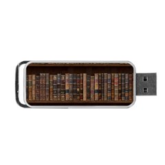 Old Bookshelf Orderly Antique Books Portable Usb Flash (two Sides) by Ravend