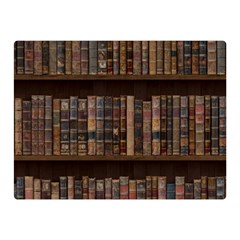 Old Bookshelf Orderly Antique Books Two Sides Premium Plush Fleece Blanket (mini) by Ravend