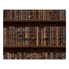 Old Bookshelf Orderly Antique Books Two Sides Premium Plush Fleece Blanket (large) by Ravend