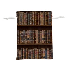 Old Bookshelf Orderly Antique Books Lightweight Drawstring Pouch (m) by Ravend