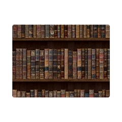 Old Bookshelf Orderly Antique Books Premium Plush Fleece Blanket (mini) by Ravend