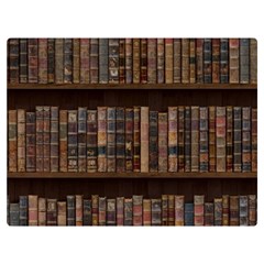 Old Bookshelf Orderly Antique Books Two Sides Premium Plush Fleece Blanket (extra Small) by Ravend