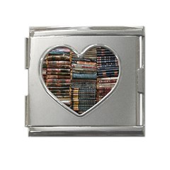 Pile Of Books Photo Of Assorted Book Lot Backyard Antique Store Mega Link Heart Italian Charm (18mm) by Ravend