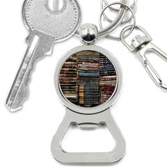 Pile Of Books Photo Of Assorted Book Lot Backyard Antique Store Bottle Opener Key Chain by Ravend