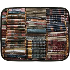 Pile Of Books Photo Of Assorted Book Lot Backyard Antique Store Fleece Blanket (mini) by Ravend