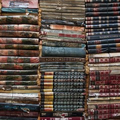 Pile Of Books Photo Of Assorted Book Lot Backyard Antique Store Play Mat (rectangle) by Ravend