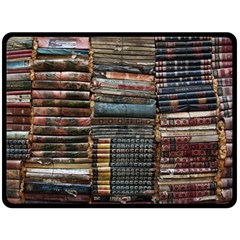 Pile Of Books Photo Of Assorted Book Lot Backyard Antique Store Two Sides Fleece Blanket (large) by Ravend