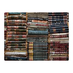 Pile Of Books Photo Of Assorted Book Lot Backyard Antique Store Two Sides Premium Plush Fleece Blanket (mini) by Ravend