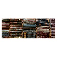 Pile Of Books Photo Of Assorted Book Lot Backyard Antique Store Banner And Sign 8  X 3  by Ravend