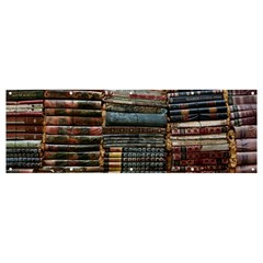 Pile Of Books Photo Of Assorted Book Lot Backyard Antique Store Banner And Sign 12  X 4  by Ravend