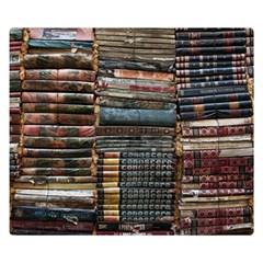 Pile Of Books Photo Of Assorted Book Lot Backyard Antique Store Premium Plush Fleece Blanket (small) by Ravend