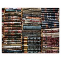 Pile Of Books Photo Of Assorted Book Lot Backyard Antique Store Premium Plush Fleece Blanket (medium) by Ravend