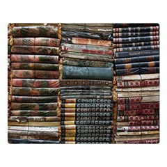 Pile Of Books Photo Of Assorted Book Lot Backyard Antique Store Premium Plush Fleece Blanket (large) by Ravend