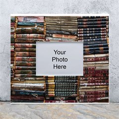 Pile Of Books Photo Of Assorted Book Lot Backyard Antique Store White Wall Photo Frame 5  X 7  by Ravend