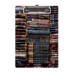 Pile Of Books Photo Of Assorted Book Lot Backyard Antique Store A5 Acrylic Clipboard by Ravend