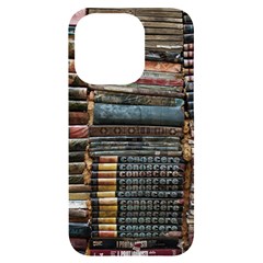 Pile Of Books Photo Of Assorted Book Lot Backyard Antique Store Iphone 14 Pro Black Uv Print Case by Ravend