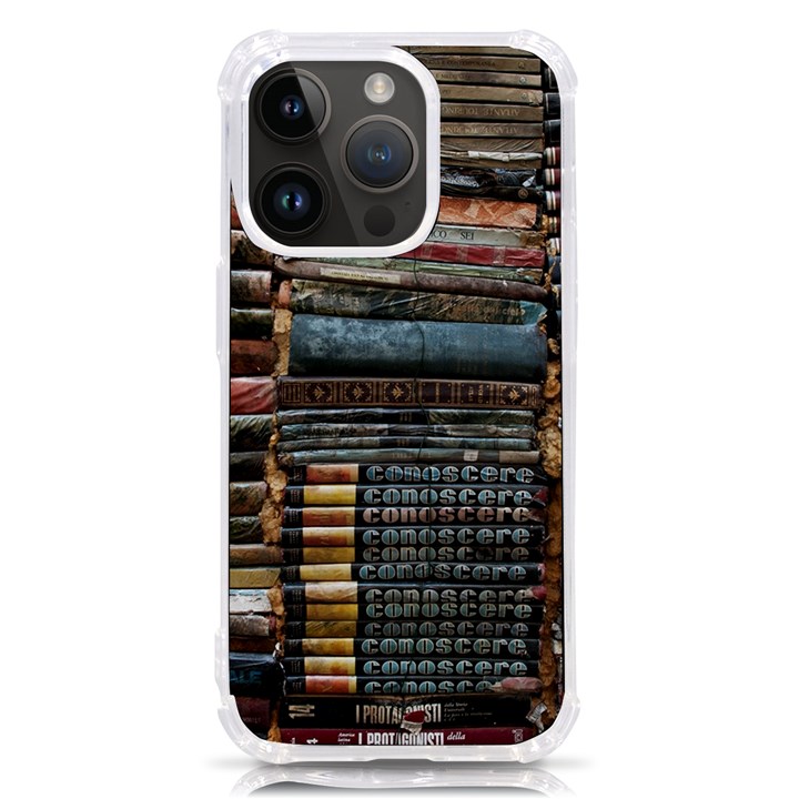 Pile Of Books Photo Of Assorted Book Lot Backyard Antique Store iPhone 14 Pro TPU UV Print Case