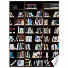 Book Collection In Brown Wooden Bookcases Books Bookshelf Library Canvas 36  X 48  by Ravend