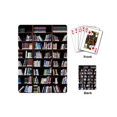 Book Collection In Brown Wooden Bookcases Books Bookshelf Library Playing Cards Single Design (mini) by Ravend