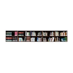 Book Collection In Brown Wooden Bookcases Books Bookshelf Library Premium Plush Fleece Scarf (mini) by Ravend