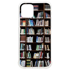 Book Collection In Brown Wooden Bookcases Books Bookshelf Library Iphone 12/12 Pro Tpu Uv Print Case by Ravend