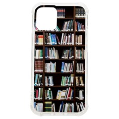 Book Collection In Brown Wooden Bookcases Books Bookshelf Library Iphone 12 Mini Tpu Uv Print Case	 by Ravend