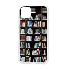 Book Collection In Brown Wooden Bookcases Books Bookshelf Library Iphone 11 Tpu Uv Print Case by Ravend