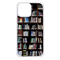 Book Collection In Brown Wooden Bookcases Books Bookshelf Library Iphone 13 Pro Max Tpu Uv Print Case by Ravend