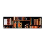 Assorted Title Of Books Piled In The Shelves Assorted Book Lot Inside The Wooden Shelf Sticker Bumper (100 pack) Front