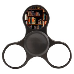 Assorted Title Of Books Piled In The Shelves Assorted Book Lot Inside The Wooden Shelf Finger Spinner by Ravend