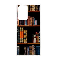 Assorted Title Of Books Piled In The Shelves Assorted Book Lot Inside The Wooden Shelf Samsung Galaxy Note 20 Ultra Tpu Uv Case by Ravend