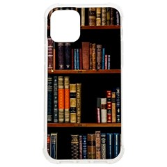 Assorted Title Of Books Piled In The Shelves Assorted Book Lot Inside The Wooden Shelf Iphone 12/12 Pro Tpu Uv Print Case by Ravend